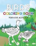 Birds Coloring Book: Color your Favorite Bird, Kids Coloring book for 3-8 age, Colorful Birds Coloring books
