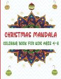 Christmas Mandala Coloring Book For Kids ages 4-8: 50 Christmas Patterns for Children - Shapes and Patterns Coloring Book - Great Activity for kids -