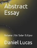 Abstract Essay: Volume 216 Solar Eclipse