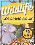 Wildlife Coloring Book: For Kids - Cute Wild Animals - Birds - Mammals - Sea - Land - Air - Learning -