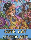 Cute Cat Coloring Book: CUTE FUN CAT COLORING BOOK - Best Gift For Girls, Boys And Cat Lovers (Kid's Cute Cat Coloring Books)