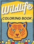Wildlife Coloring Book: For Kids 5-10 - Beautiful Illustrations - Cute Animals - Easy To Color - Many Species - Wild Nature -