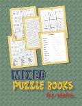Mixed puzzle books for adults: word search, sudoku hard, Number searches, scramble, and mazes 8,5x11 106 pages