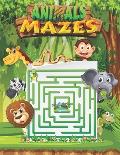 Animals Mazes: Book Vol 1: Activity Book Mazes Puzzles, Little Children's Nature, Mazes For Kids, Fun animals mazes to play