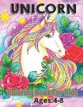 Unicorn Coloring Book For Kids Ages: 4-8: Unicorns Coloring Book For Toddlers!