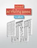 mixed activity book for adults: word search, sudoku hard, Number searches, scramble, and mazes 8,5x11 110 pages