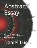 Abstract Essay: Volume 233 Planetary Momentum