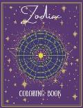 Zodiac Coloring Book: Premium coloring book with all the zodiac signs, Perfect for stress relief.