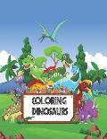 Coloring dinosaurs: Coloring book for kids - 87 pages full of Dinosaurs - From 3 years