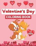Valentine's Day Coloring Book for Kids: Coloring Book for Girls and Boys Ages 2-5, 30 Cute Images: Cats, Rabbit, Butterfly, Elephant, Flowers, Hearts
