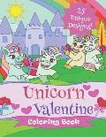 Unicorn Valentine Coloring Book