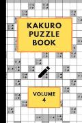 Kakuro Puzzle Book Volume 4: Kakuro puzzles - 60 Various Puzzles With Solutions - One Puzzle Per Page - Kakuro Cross Sums - Cross Addition Puzzles