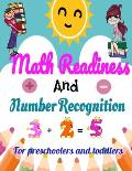 Math Readiness And Number Recognition. For preschoolers and toddlers: Preschoolers and Toddlers Math Workbook Ages 3-5-Pages in COLOR-8,5 x 11-Suita
