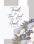 Proverbs 3: 5 Trust In the Lord with All Your Heart: floral journals to write in for women & bible verse word search and bible ver