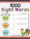 1000 Sight words: Tracing the most used words in reading and writing which divided into ten levels