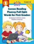 Success Reading Fluency Full Sight Words for First Graders Montessori Activity Books English Language: I can read readiness sight word readers picture