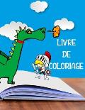 Livre de Coloriage: + de 90 Dessins - Pour les enfants de 4 ? 8 ans - Dessins d'animaux, de dinosaures, de plages, de chats ... - Grand fo