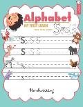 ALPHABET MY FIRST LEARN handwriting: abc books for kindergarten reading and writing for kids a to z Ages 3+