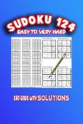 Sudoku 124 easy to very hard: 250 grids with solutions . size 6x9/124 pages