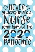 Never Underestimate a Nurse Who Survived the 2020 Pandemic: : A Notebook, Notepad or Journal for Nurses (Nurses, Nurse Practitioners, RN, BSRN, LPN, N