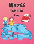 Mazes For Kids: Vol. 2 - From 4 years old - 200 Labyrinths With Solutions - Easy Level