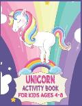 Unicorn Activity Book For Kids Ages 4-8
