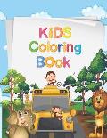 Kids coloring book: animals coloring book for kids ages 4-8
