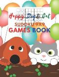 Happy Dog & Cat Sudoku 9x9 Games Book: Sudoku 9x9 Game paper for Kids, Activity Book to play, for Children, Family For Road Trips, Vacation, Holiday,