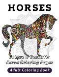 Horses Adult Coloring Book: Unique & Realistic Horse Coloring Pages