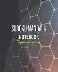 Sudoku Mandala Notebook: Fun gift for fathers day moms, and everyone, sudoku puzzle with random levels, and antistress mandala to color 3 in on