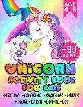 Unicorn Activity Book for Kids age 4-8: A fun exercice book for kids
