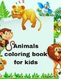 Animal coloring book for kids: 40 Animals Including Farm Animals, Jungle Animals, Woodland Animals and Sea Animals (Jumbo Coloring Activity Book ...