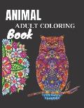 Animal Adult Coloring Book: 80 Pages of Animal Coloring size 8.5 11