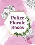 Police florale roses