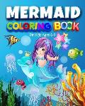 Mermaid Coloring Book for Kids Ages 4-8: Vol-02. 24 Gorgeous Coloring Pages Great Gift for Kids to Express Their Creativity