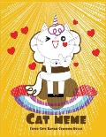 Cat Meme: Super Cute Kawaii Coloring Books: white cat meme, cat coloring book for kids 3 year old, kawaii coloring books for kid