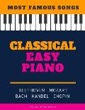 Classical Easy Piano - Most Famous Songs - Beethoven Mozart Bach Handel Chopin: Teach Yourself How to Play Popular Music for Beginners and Intermediat