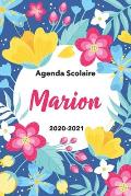 Marion: Agenda Scolaire 2020-2021: Agenda semainier et journalier Emploi du temps Cadeau pr?nom, Pr?nom agenda personnalis?.