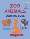 Zoo Animals Coloring Book for Kids: Kids Coloring Books Animal Coloring Book for Toddlers