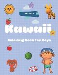 Kawaii Coloring Book for Boys: Easy, Clean and Adorable Drawings for Young Boys. 51 Coloring Pages in One Book.