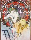 Art Nouveau Coloring Book: 30 Coloring Pages for Adults of Alphonse Mucha Illustrations
