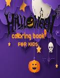 Halloween Coloring Book For Kids: Halloween Coloring Book For Kids Design Included zombie, Ghosts, Pumpkins, Stress Relieve and Relaxation -Purple Col