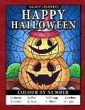 Happy Halloween Colour by Number: Easy Coloring Book for Kids Ages 4-8