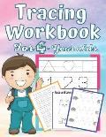 Tracing Workbook for 4 Year-Olds: Learn to Trace Shapes Line Tracing ABC Letters Patterns Number Print and More. Preschool, Kindergarten and Kids 4-6