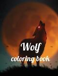 Wolf coloring book: A Coloring Book of 35 Unique Wolf Coe Stress relief Book Designs Paperback