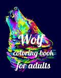 Wolf coloring book for adult: A Coloring Book of 35 Unique Wolf Coe Stress relief Book Designs Paperback