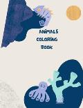 Animals Coloring Book: 8.5x11 coloring book for kids and adults with high quality paper