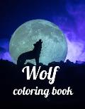 Wolf coloring book: A Coloring Book of 35 Unique Wolf Coe Stress relief Book Designs Paperback