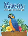 Macaw Coloring Book For Kids: Adorable Macaw Kids Activity Coloring Book for Coloring Practice and Relax - Beautiful Tropical Birds Activity Book, S