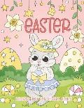 Easter Coloring Book for Elderly Adults: Easy Easter Coloring Book for Adults, Seniors, Dementia, Alzheimer's, Parkinson's Patients and Beginners